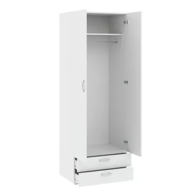 Zweitüriger Kleiderschrank 74 cm mit Schubladen RICHLAND - weiß