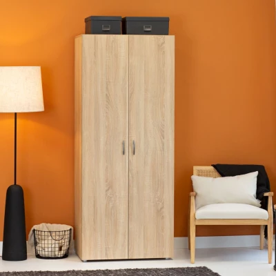 Zweitüriger Kleiderschrank 74 cm RICHLAND - Sonoma-Eiche