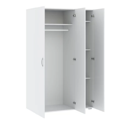 Dreitüriger Kleiderschrank 111 cm RICHLAND - weiß