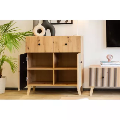 Kommode mit Türen und Schubladen HEWITT - Artisan Eiche