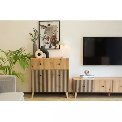 Kommode mit Türen und Schubladen HEWITT - Artisan Eiche