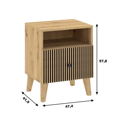 HEWITT Nachttisch - Artisan Eiche