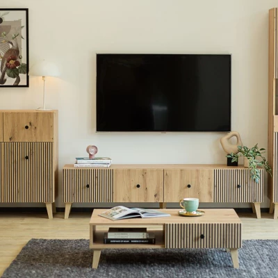 HEWITT Couchtisch mit Schublade – Artisan Eiche