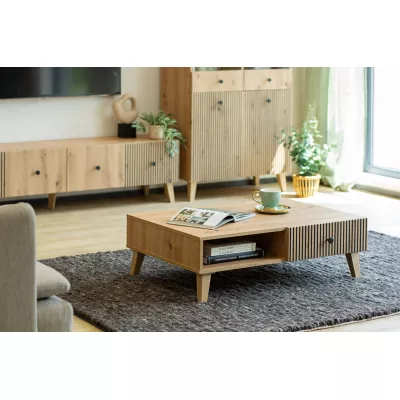 HEWITT Couchtisch mit Schublade – Artisan Eiche