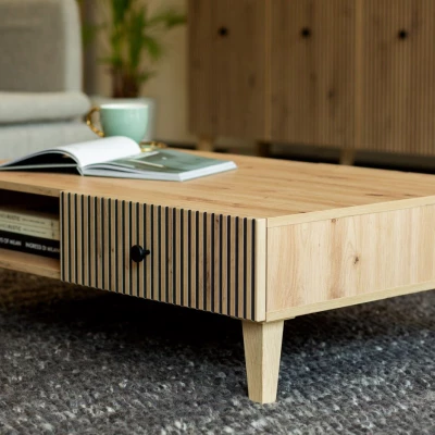 HEWITT Couchtisch mit Schublade – Artisan Eiche