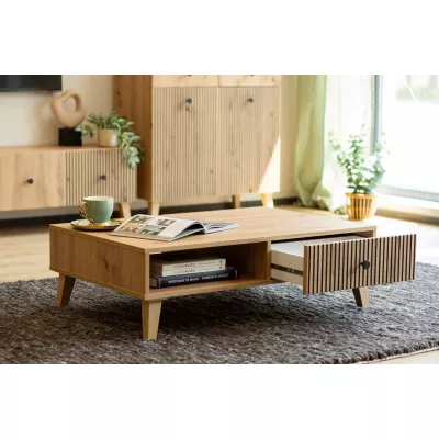 HEWITT Couchtisch mit Schublade – Artisan Eiche