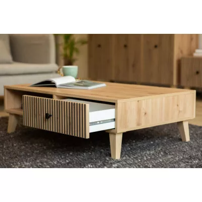 HEWITT Couchtisch mit Schublade – Artisan Eiche