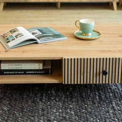 HEWITT Couchtisch mit Schublade – Artisan Eiche