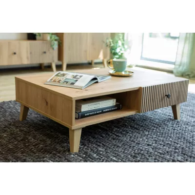 HEWITT Couchtisch mit Schublade – Artisan Eiche