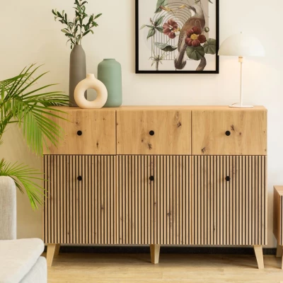 HEWITT breite kombinierte Kommode - Artisan Eiche