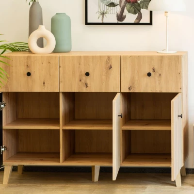 HEWITT breite kombinierte Kommode - Artisan Eiche