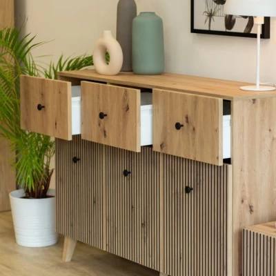 HEWITT breite kombinierte Kommode - Artisan Eiche