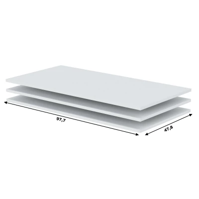 Set 3x Regalboden für Kleiderschrank 200 cm RANDLER – Weiß