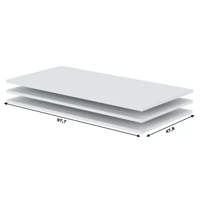 Set 3x Regalboden für Kleiderschrank 200 cm RANDLER – Weiß