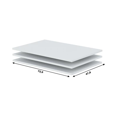 Set 3x Regalboden für Kleiderschrank 151 cm RANDLER – Weiß