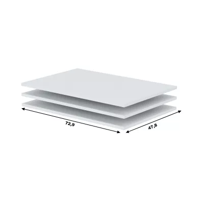 Set 3x Regalboden für Kleiderschrank 151 cm RANDLER – Weiß