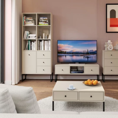 TV-Ständer mit Schubladen SANGER - Kaschmir