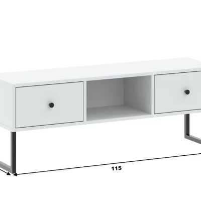 TV-Ständer mit Schubladen SANGER - weiß