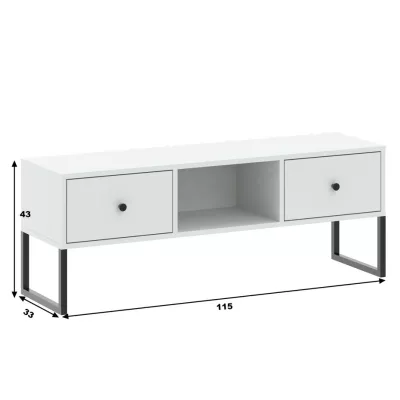 TV-Ständer mit Schubladen SANGER - weiß
