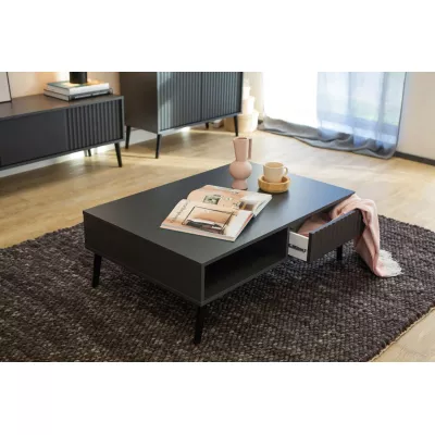 JEWETT Couchtisch mit Schublade - Anthrazit