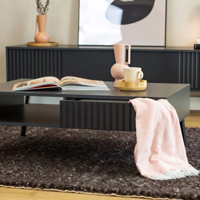 JEWETT Couchtisch mit Schublade - Anthrazit
