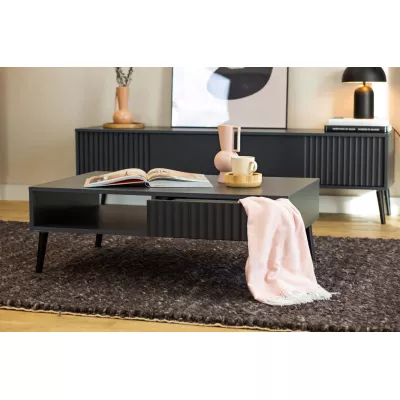 JEWETT Couchtisch mit Schublade - Anthrazit