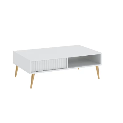 JEWETT Couchtisch mit Schublade - weiß