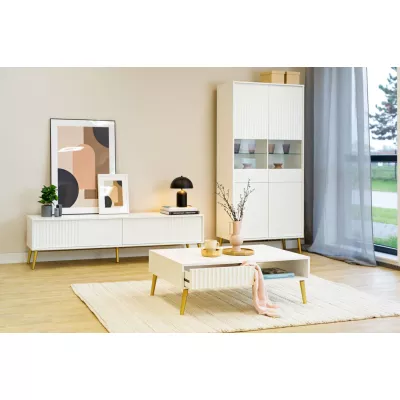 JEWETT Couchtisch mit Schublade - weiß