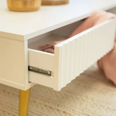 JEWETT Couchtisch mit Schublade - weiß