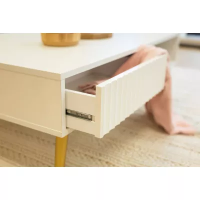 JEWETT Couchtisch mit Schublade - weiß