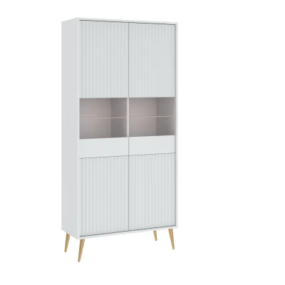 Glasvitrine für das Wohnzimmer JEWETT - weiß