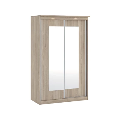Kleiderschrank mit Spiegel 120 cm ODESSA - Sonoma-Eiche