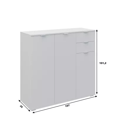 Kombikommode KOSSE 5 - weiß