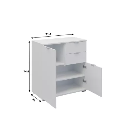 Kombikommode KOSSE 1 - weiß