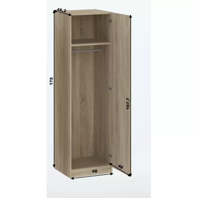 Schmale Flurgarderobe 51 cm ROSHARON - Sonoma-Eiche