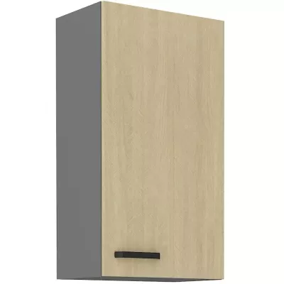 Hoher Hängeschrank MYRIAM – Breite 50 cm, gemustert/anthrazit