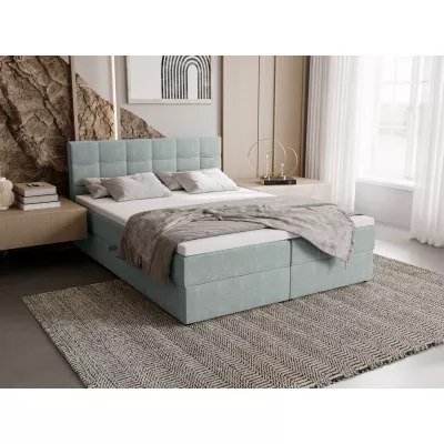 Polsterbett 140x200 ELSIE 2 mit Stauraum - mint