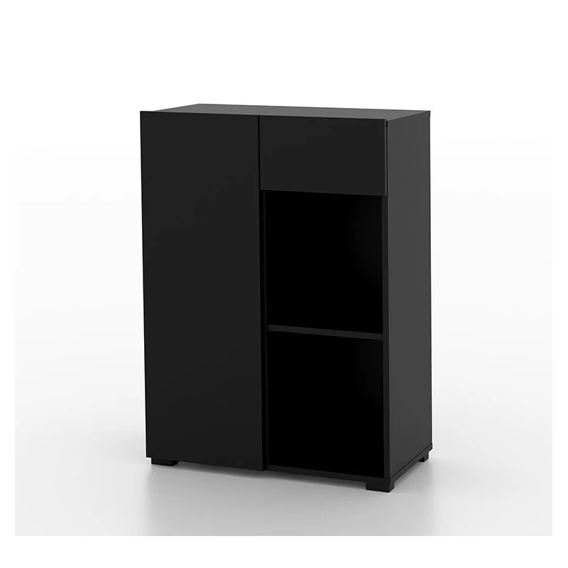 Niedriges Regal mit Schublade AFIBA 1 - schwarzer Onyx