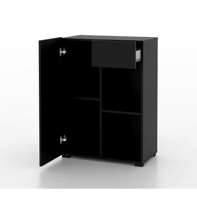 Niedriges Regal mit Schublade AFIBA 1 - schwarzer Onyx