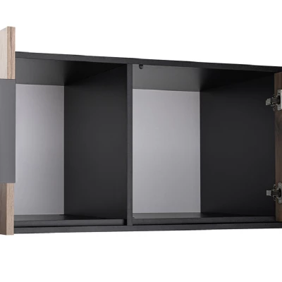 Kleiderschrank-Anbau 100 SAIDA - schwarz / Viking Eiche