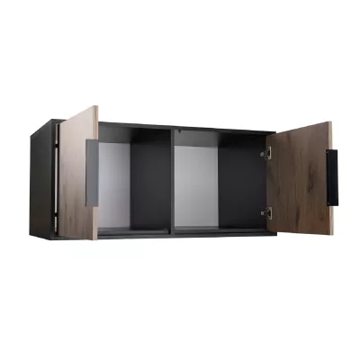 Kleiderschrank-Anbau 100 SAIDA - schwarz / Viking Eiche