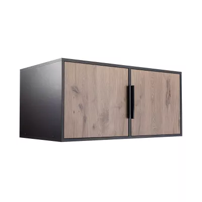 Kleiderschrank-Anbau 100 SAIDA - schwarz / Viking Eiche