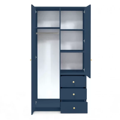 Kleiderschrank 100 JOELE - dunkelblau