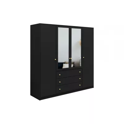 Kombinierter Kleiderschrank 196 JOELE - schwarz