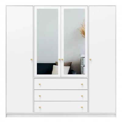 Kombinierter Kleiderschrank 196 JOELE - weiß