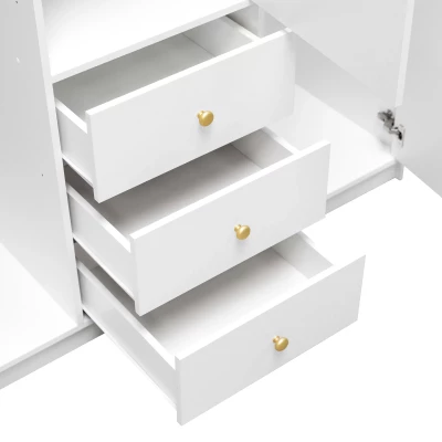 Dreitüriger Kleiderschrank 149 JOELE – weiß