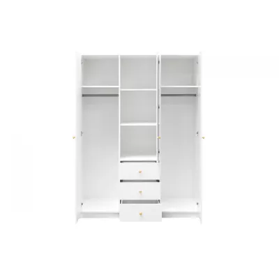Dreitüriger Kleiderschrank 149 JOELE – weiß