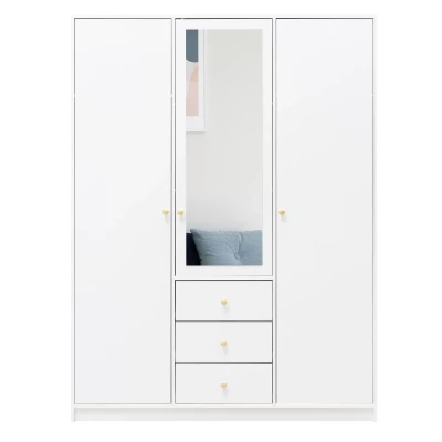 Dreitüriger Kleiderschrank 149 JOELE – weiß