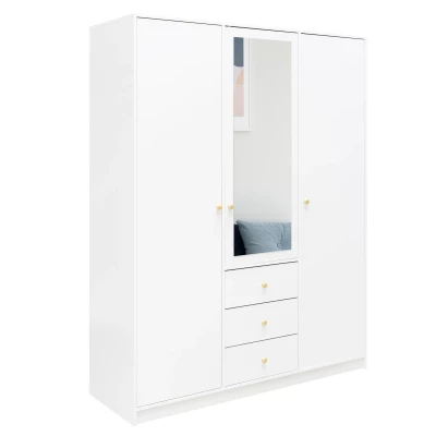 Dreitüriger Kleiderschrank 149 JOELE – weiß