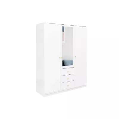 Dreitüriger Kleiderschrank 149 JOELE – weiß